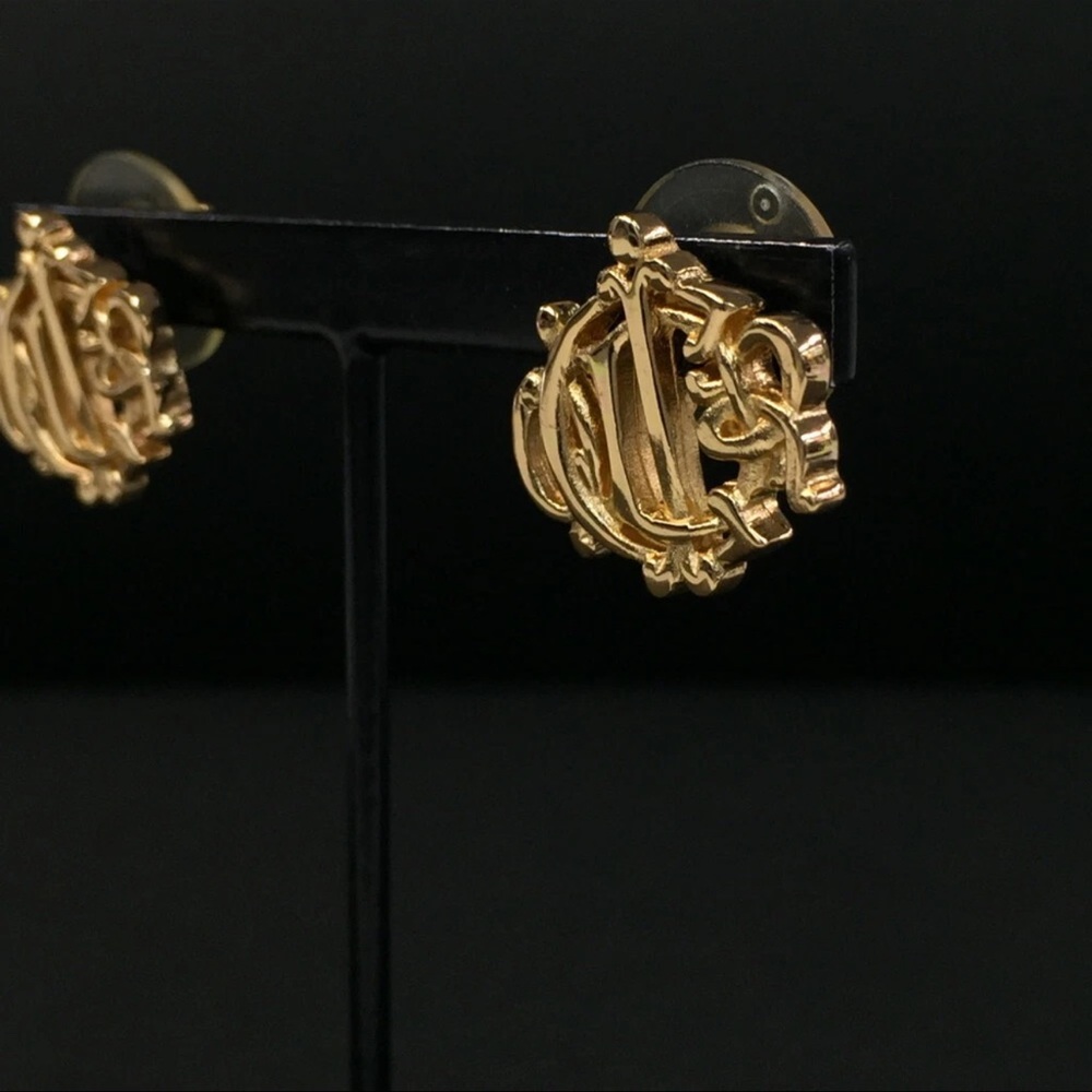 AUTH Christian Dior CD Logo Vintage Pierced Earrings - Picture 3 of 6